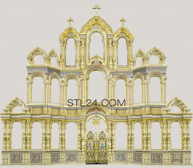 Иконостасы (IKN_0153, IKN_0153-110) 3D модель для ЧПУ станка